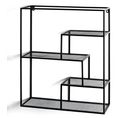 Etagère Murale 4 Niveaux En Métal Laqué Noir - Longueur 50 X Hauteur 60 X Profondeur 18 Cm