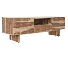 Meuble TV En Bois De Sheesham Coloris Naturel / Marron - L. 145 X H. 46 X P. 45 Cm