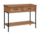 Console Avec 2 Tiroirs En Bois / Fer Coloris Marron - Longueur 110 X Profondeur 40 X Hauteur 85 Cm