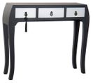 Console Table Console En Bois De Sapin Et Mdf Coloris Noir/blanc - L. 96 X P. 26 X H. 80 Cm
