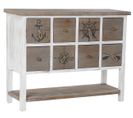 Table Console En Bois De Sapin Coloris Naturel /blanc - L. 104 X P. 35 X H. 80.5 Cm