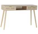 Table Console En Paulownia Et Mdf Coloris Naturel - L. 120 X P. 42.5 X H. 78 Cm