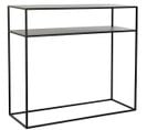 Console Table En Métal Coloris Noir - Longueur 100 X Profondeur 36 X Hauteur 90 Cm