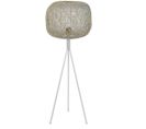 Lampadaire Rond En Métal Coloris Blanc - Diamètre 41 X Hauteur 109 Cm