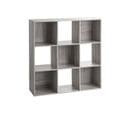 Etagère En Panneaux De Particules Coloris Gris - Longueur 100.5 X Profondeur 32 X Hauteur 100.5 Cm