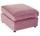 Repose-pieds En Bois Coloris Rose - Longueur 55 X Profondeur 55 X Hauteur 30 Cm