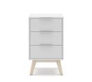 Table De Chevet, Table De Nuit En Pin Et Mdf Coloris Blanc - L. 40 X P. 35  X H. 65,50  Cm