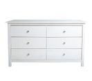 Commode,  Meuble De Rangement En Pin Coloris Blanc - Longueur 130 X Profondeur 45 X Hauteur 80 Cm