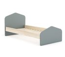 Lit Enfant En Pin Et Mdf Coloris Vert Kaki - Longueur 194  X Profondeur 122 X Hauteur 90 Cm