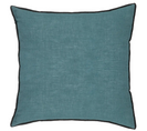 Lot De 2 Coussin Décoratif Déhoussable En Lin Et Coton Coloris Bleu Canard