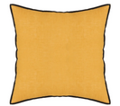 Lot De 2 Coussin Décoratif Déhoussable En Lin Et Coton Ocre - L. 45 X P. 12 X H. 45 Cm