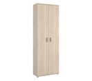 Armoire En Panneaux De Particules Mélaminés Coloris Chêne Naturel - L. 60.9 X P. 35.3 X H. 190.2 Cm