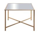 Table D'appoint En Métal Coloris Or- Longueur 60 X Profondeur 60 X Hauteur 45 Cm