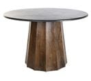 Table À Manger, Table Repas Ronde En Marbre Noir - Diamètre 120 X Hauteur 76 Cm