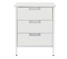 Chevet commode, Meuble De Rangement En Bois Mdf Coloris Blanc - L. 40 X P. 40 X H. 50 Cm