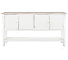 Buffet, Meuble De Rangement En Bois De Sapin Et Mdf Coloris Blanc, Naturel