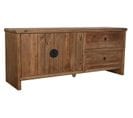 Meuble TV En Bois  Recyclé Coloris Naturel - L. 156 X P. 44 X H. 65  Cm