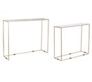 Set De 2 Sets De Tables Consoles En Imitation Marbre Et Fer