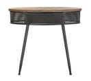 Console En Bois De Sapin Naturel Et Métal Noir  - Longueur 90,50 X Profondeur 39 X Hauteur 78 Cm