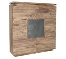 Armoire De Rangement En Bois Coloris Marron - Longueur 145 X Profondeur 40 X Hauteur 155 Cm