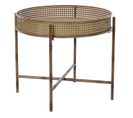 Table D'appoint Ronde En Métal Coloris Naturel - Diamètre 59 X Hauteur 50 Cm