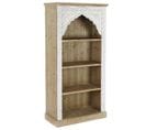 Etagère En Bois De Sapin/mdf Coloris Blanc, Naturel - Longueur 80 X Profondeur 38 X Hauteur 162 Cm