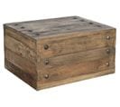 Table Basse Rectangulaire En Bois Recyclé/pin Coloris Marron Foncé - L. 78 X P. 59 X H. 41 Cm