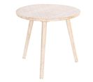 Table D'appoint Ronde  En Bois De Manguier Coloris Naturel  - Diamètre 50,5 X Hauteur  47,50 Cm