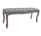 Banquette En Polyester Gris Et Bois De Sapin Naturel -  L. 112 X P. 36  X H. 48  Cm