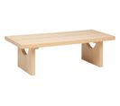 Table Basse Rectangulaire En Bois Mdf Coloris Beige - L. 110  X P. 50  X H.  34,5 Cm