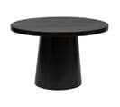 Table Basse Ronde En Bois De Manguier Coloris Noir - Diamètre 120  X Hauteur 76  Cm