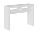 Table Console En Bois Coloris Blanc - Longueur 110 X Profondeur 30 X Hauteur 80.5 Cm