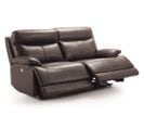 Canapé De 3 Places (2 Relax Électriques) En Cuir/pvc Couleur Marron - L. 194 X P. 97 X H. 99 Cm