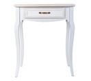 Meuble Console, Table Console En Bois Avec 1 Tiroir Coloris Blanc - L. 60 X P. 40 X H. 72,50 Cm