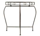 Meuble Console, Table Console En Fer Forgé Coloris Cuivré - L. 75 X P. 36 X H. 75 Cm