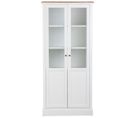 Vitrine, Meuble De Rangement Avec 2 Portes Coloris Blanc   - L. 81 X P. 40 X H. 180  Cm