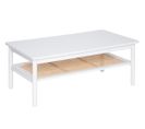 Table Basse, Table De Salon En Bois Coloris Blanc, Naturel - L. 109,8 X P. 60  X H. 45,5  Cm