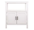 Buffet, Meuble De Rangement En Bois Avec 2 Portes Coloris Blanc - L. 68 X P. 40 X H. 80 Cm