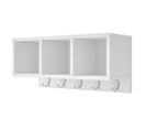 Etagère Murale En Bois Coloris Blanc - Longueur 54 X Profondeur 21 X Hauteur 25 Cm