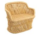 Canapé Enfant En Bambou Coloris Naturel - Longueur 62 X Profondeur 30 X Hauteur 48,5 Cm