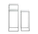 Lot De 2 Tables D'appoints En Métal Coloris Gris