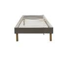 Sommier Tapissier Gris + Pieds En 20 Cm Pour Matelas En 70x190 - Gregory