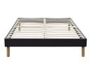 Sommier Tapissier Marron + Pieds En 20 Cm Pour Matelas En 140x200 - Gregory