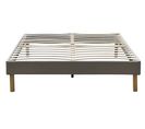 Sommier Tapissier Gris Adrien + Pieds En 20 Cm Pour Matelas En 160x200 - 2 X 13 Lattes