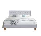 Ensemble Lit Frederic Blanc 140x200 + Matelas Mousse Super Deluxe