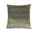 Coussin Art Décoration - L. 40 X L. 40 Cm - Gris Et Or