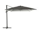 Parasol Déporté Carré Eléa - Inclinable - L. 300 X L. 300 Cm - Gris Ardoise Et Graphite