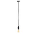 Suspension Ampoule Indus - H. 100 Cm - Noir Et Blanc