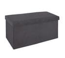 Banquette Coffre Pliable Velours Tess - L. 76 X H. 38 Cm - Gris