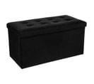 Banquette Coffre Pliable Lysandre - L. 76 X H. 38 Cm - Noir